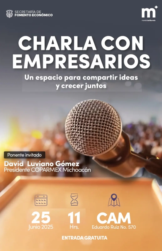 Invita Sefeco a --Charla con Empresarios( impartida por David Luviano Gómez 